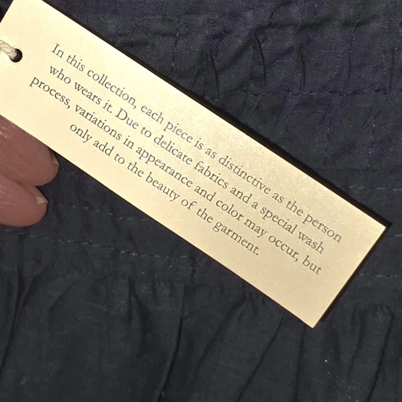 Calypso St Barth NWT Dark Blue Cotton Top (Size M) Cute - Picture 6 of 8